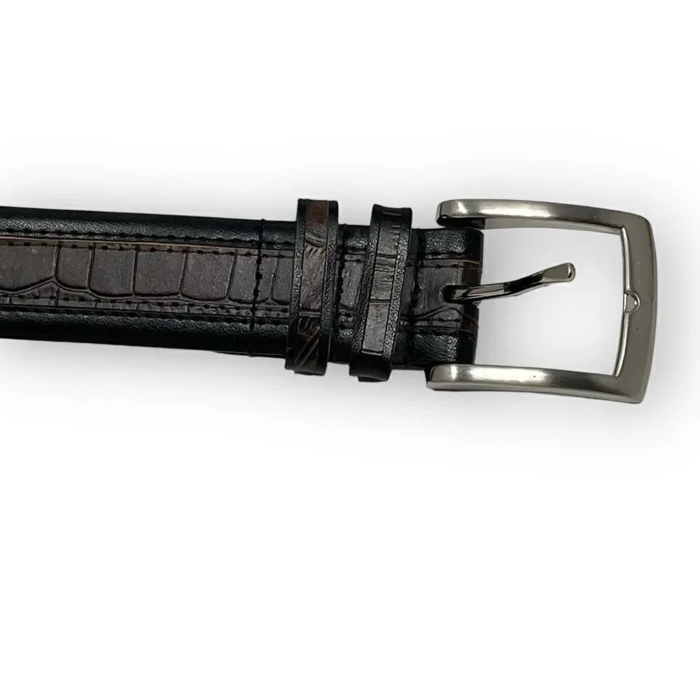 Genuine Leather Black Brown Men’s Belt Size 44”